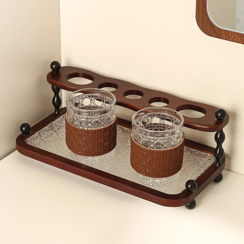 Wooden Multifunction Toothbrush Holder